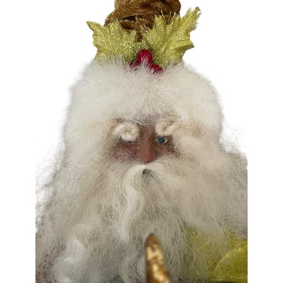 Department 56 Whimsical Christmas Tree Santa Claus Woodsy Elf Saxophone Rare 14" - Picture 4 of 14